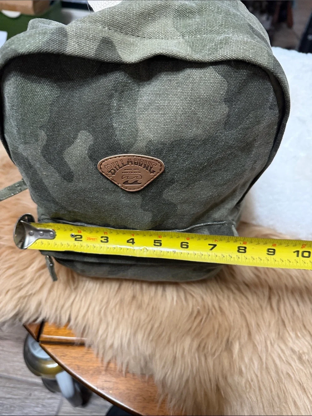 Billabong Small Camo Canvas Backpack NWT